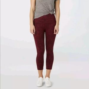 SPANX Look At Me Now Leggings Garnet Rose 2XL